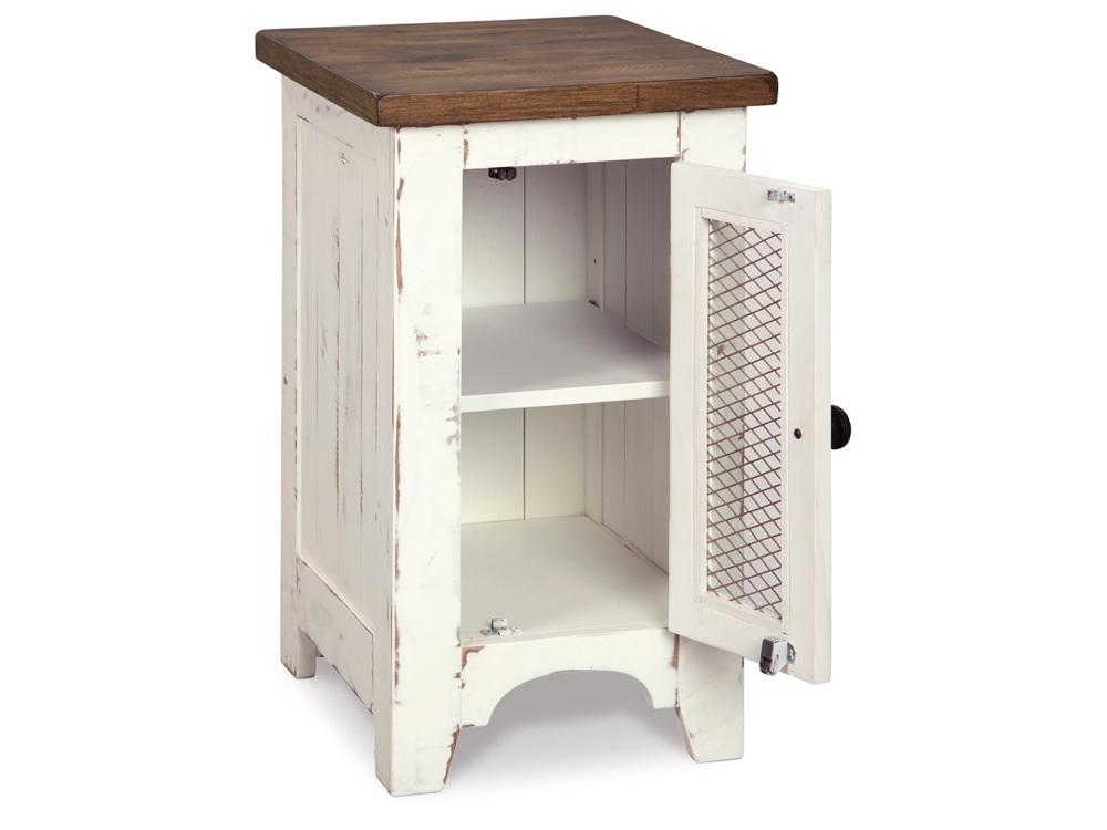 Signature Design by Ashley - Wystfield Chair Side End Table in White/Brown - T459-7 veiw 3