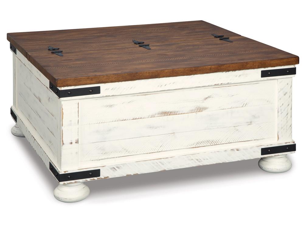 Signature Design by Ashley - Wystfield Cocktail Table With Storage in White/Brown - T459-20 veiw 1