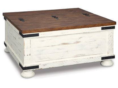 Signature Design by Ashley - Wystfield Cocktail Table With Storage in White/Brown - T459-20 veiw 1