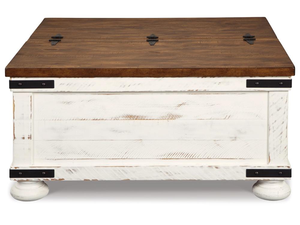 Signature Design by Ashley - Wystfield Cocktail Table With Storage in White/Brown - T459-20 veiw 4