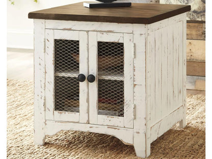 Signature Design by Ashley - Wystfield Rectangular End Table in White/Brown - T459-3 veiw 2