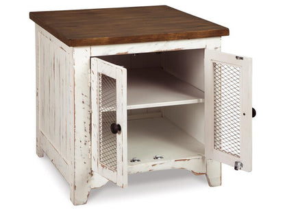 Signature Design by Ashley - Wystfield Rectangular End Table in White/Brown - T459-3 veiw 3