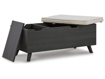 Signature Design by Ashley - Yarlow Storage Bench in Gray - A3000321 veiw 3