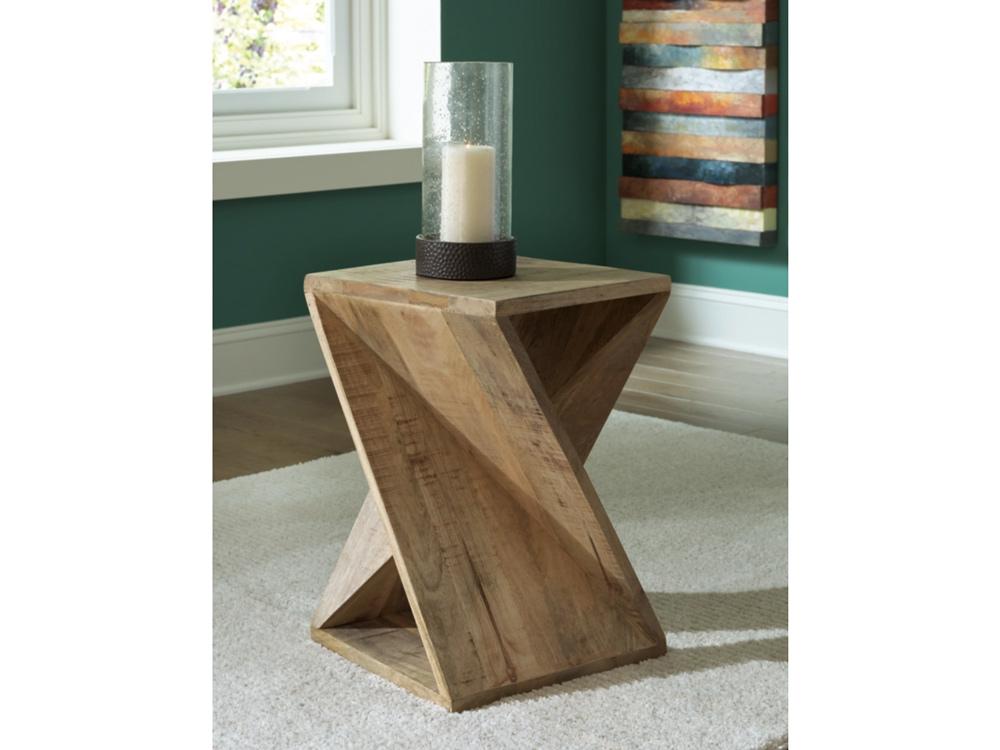 Signature Design by Ashley - Zalemont Accent Table in Distressed Brown - A4000510 veiw 2