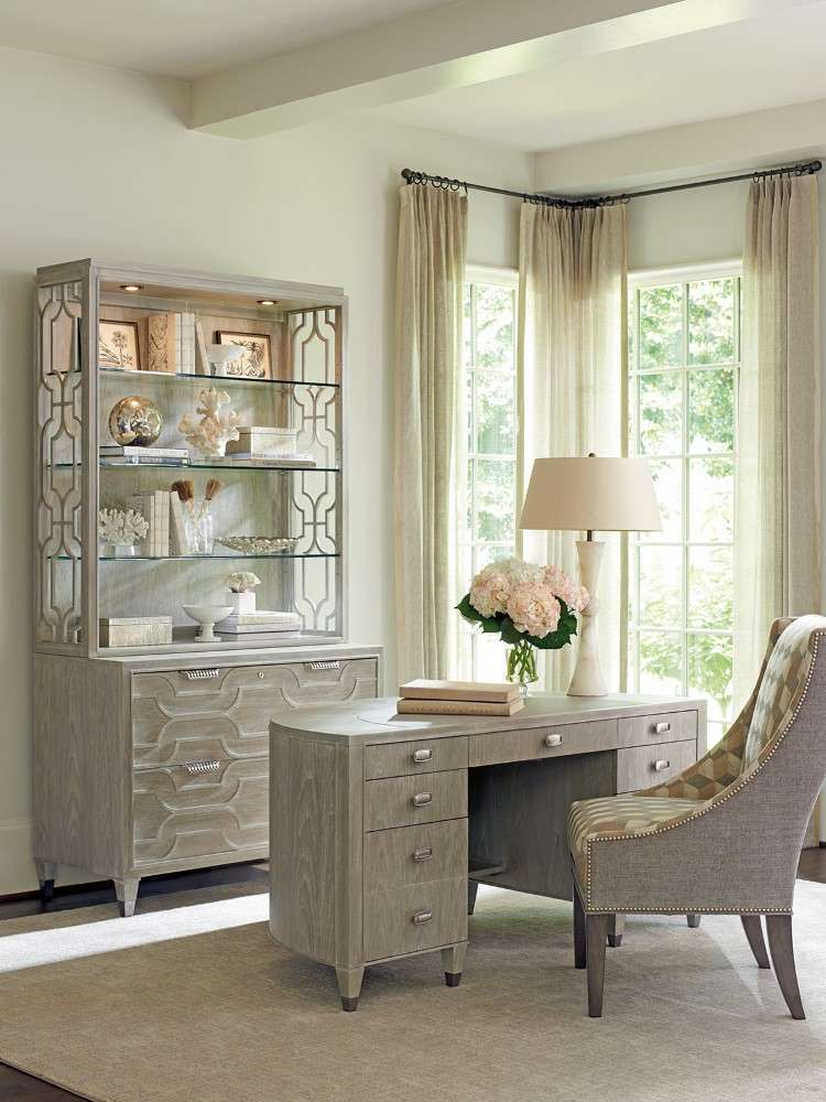 Sligh - Dylan Demilune Desk - Greystone - 250-402 veiw 2