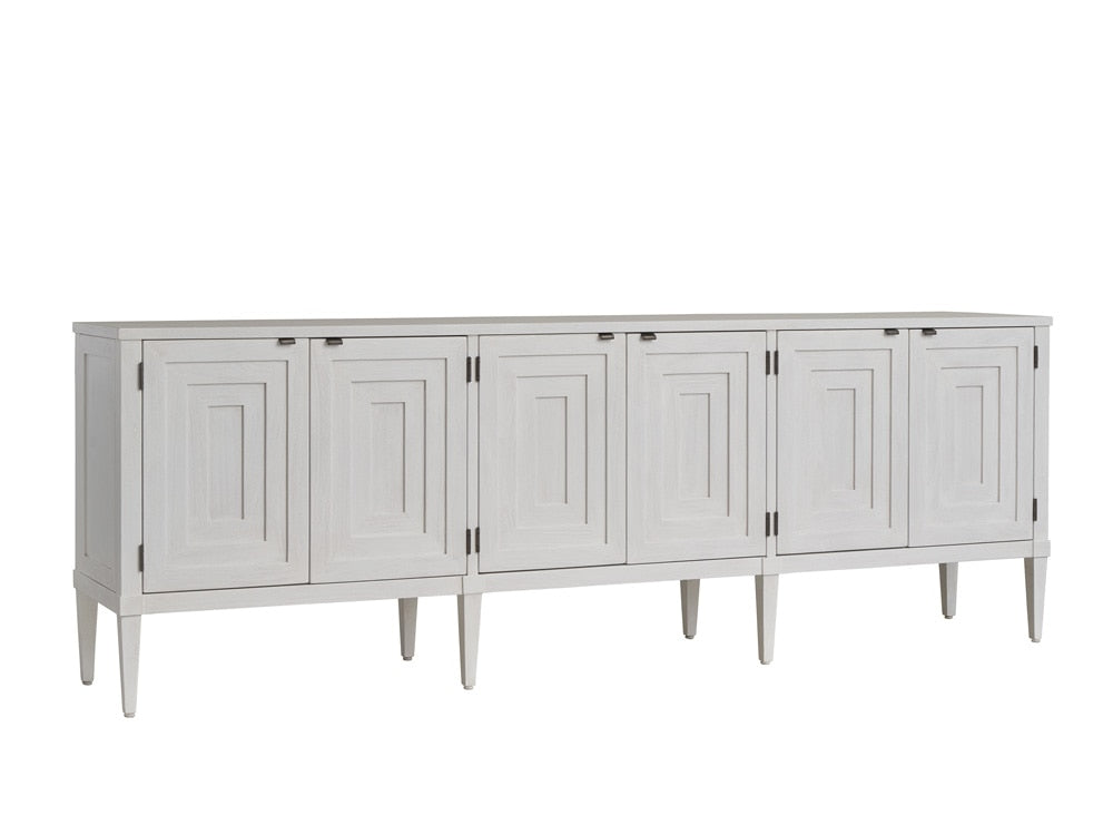 Sligh - Sanibel Clearwater Long Media Console, Creamy White - 320-661 veiw 1