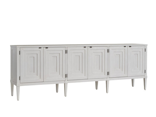 Sligh - Sanibel Clearwater Long Media Console, Creamy White - 320-661 veiw 1