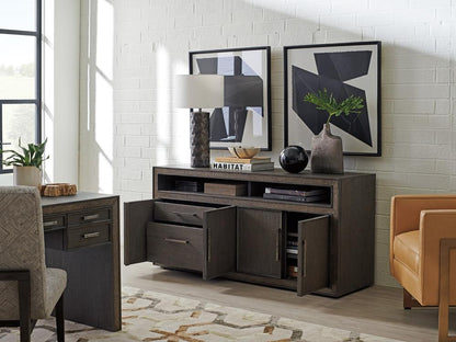 Sligh - Studio Designs Hampton Media/Home Office Console, Medium Brown - 102-660 veiw 3