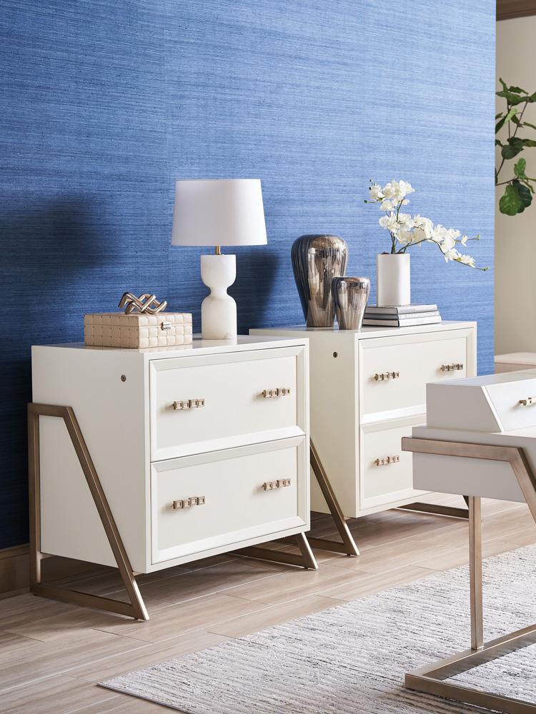 Sligh - Studio Designs Langley File Chest, Linen White - 105-450 veiw 2