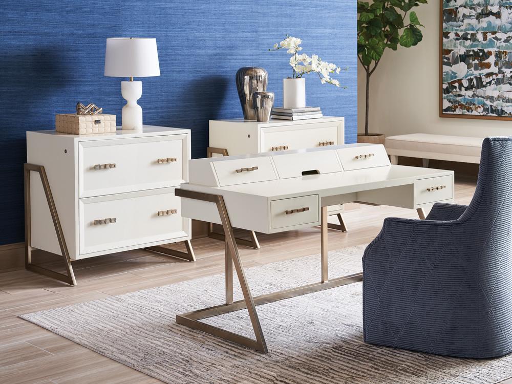 Sligh - Studio Designs Langley Writing Desk, Linen White - 105-410 veiw 2