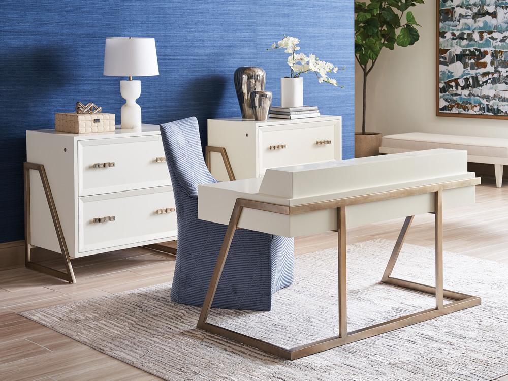 Sligh - Studio Designs Langley Writing Desk, Linen White - 105-410 veiw 3