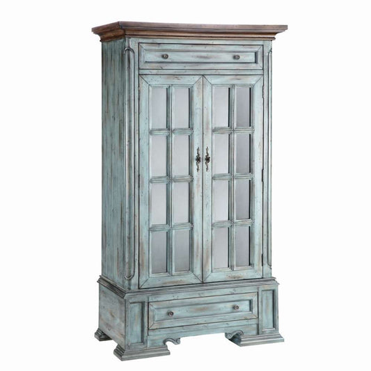 Stein World - Hartford 2-Door 2-Drawer Cabinet with 3 Inner Shelves in Moonstone Blue - 12031 veiw 1