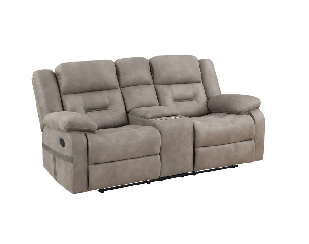 Steve Silver - Abilene Manual Reclining Console Loveseat - Tan - ABE900CLN veiw 2