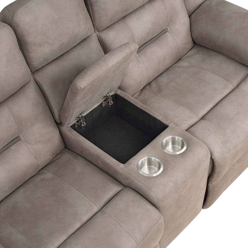 Steve Silver - Abilene Manual Reclining Console Loveseat - Tan - ABE900CLN veiw 5