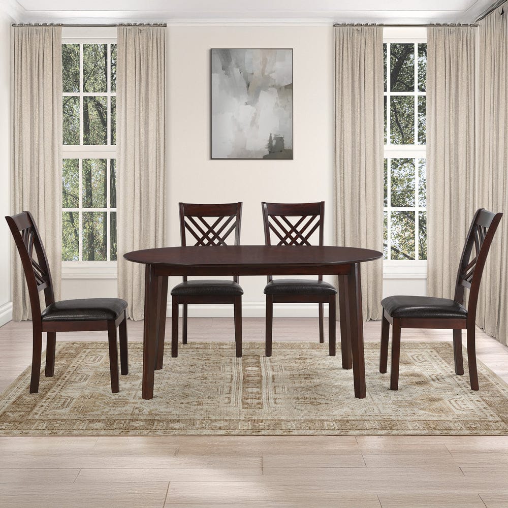 Steve Silver - Adrian Oval Table - 5-Piece Set (T+4S) - AD400-D5PC view 1
