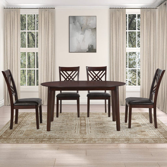 Steve Silver - Adrian Oval Table - 5-Piece Set (T+4S) - AD400-D5PC view 1