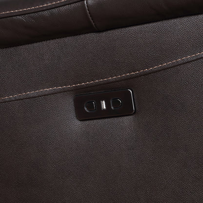 Steve Silver - Alexandria 6-Piece Dual-Power Leather Reclining Sectiona, Chocolate - ALX70629G-6PC-SECT view 5