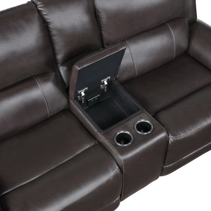 Steve Silver - Alexandria Power Leather Reclining Conso - ALX70629G-3PC-LOVESE view 5