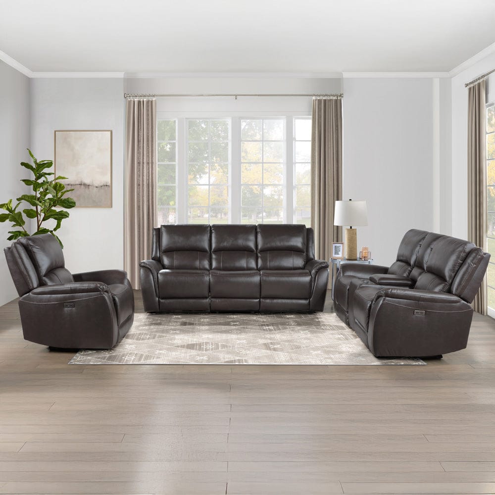 Steve Silver - Alexandria Power Leather Reclining Sofa - ALX70629G-3PC-SOFA view 6