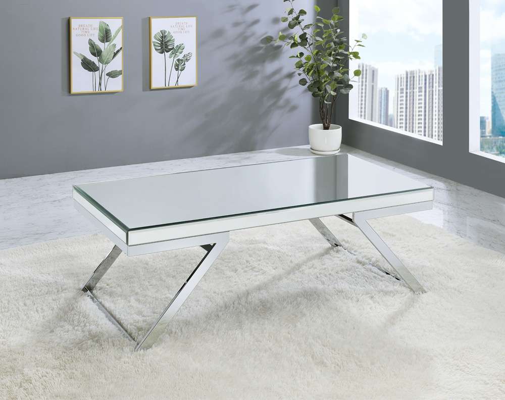 Steve Silver - Alfresco Mirrored Coffee Table - AS200C veiw 3