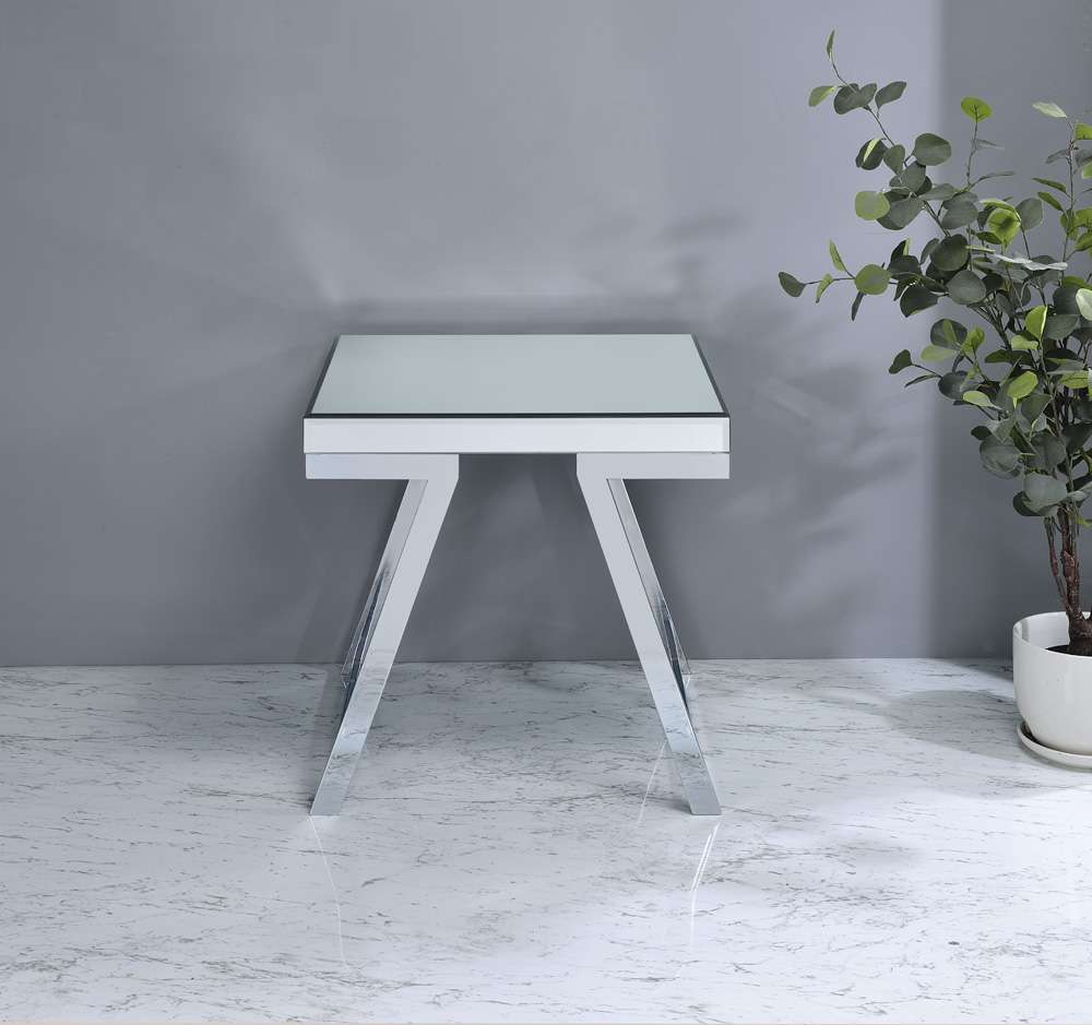 Steve Silver - Alfresco Mirrored Top Square End Table - AS200E veiw 4