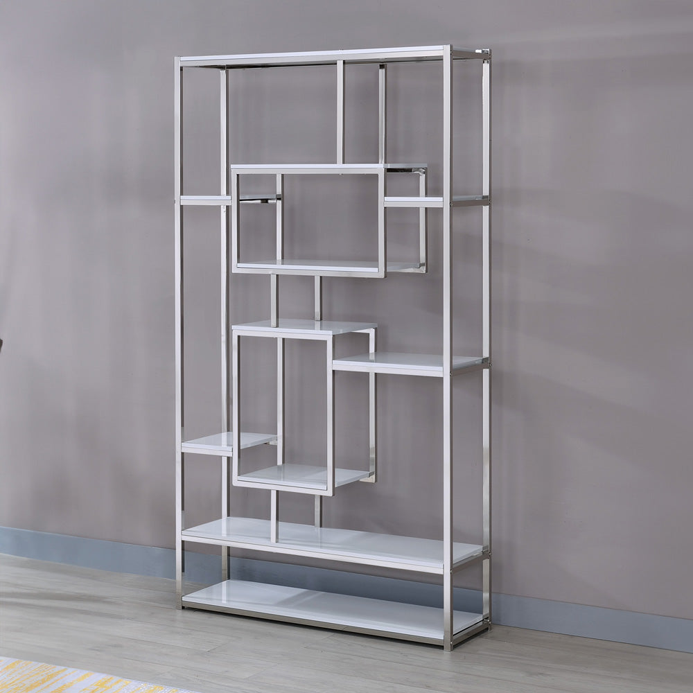 Steve Silver - Alize White Bookcase and Desk - AZ250BDW2PC view 7