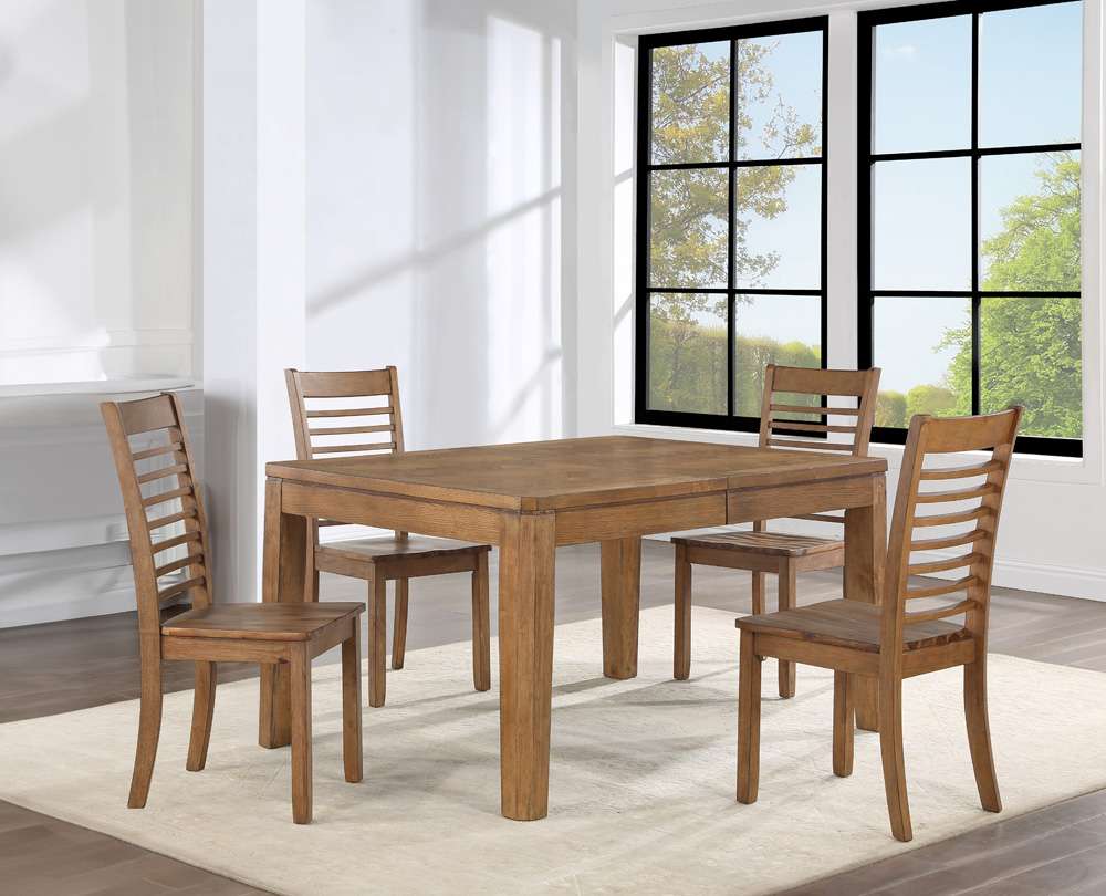 Steve Silver - Ally Tan 5-Piece Dining Set - Tan - AS700T-D5PC veiw 1