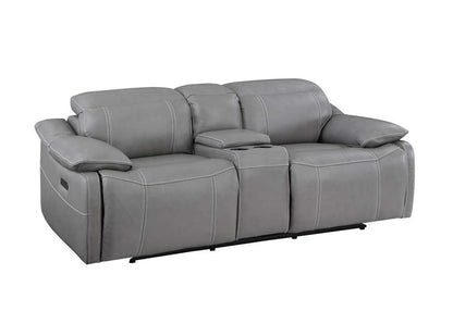 Steve Silver - Alpine Leather Dual-Power Reclining Console Loveseat - AL950CLW veiw 2