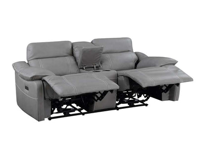 Steve Silver - Alpine Leather Dual-Power Reclining Console Loveseat - AL950CLW veiw 3