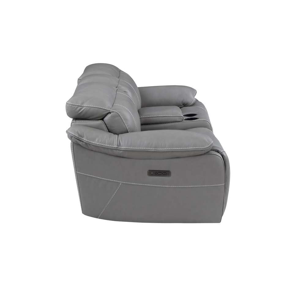 Steve Silver - Alpine Leather Dual-Power Reclining Console Loveseat - AL950CLW veiw 4