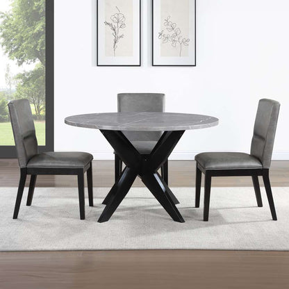 Steve Silver - Amy 48-inch Round Faux-Marble Dining Table - AMY4848T veiw 5