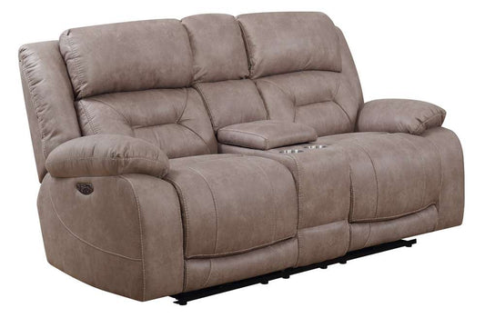 Steve Silver - Aria Dual-Power Reclining Console Loveseat - Sand - AA950LS view 1