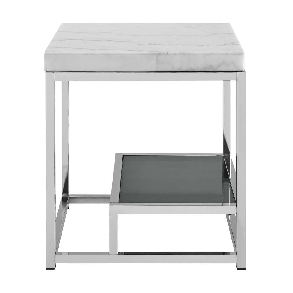 Steve Silver - Aston White Marble Top End Table - AS200WE veiw 1