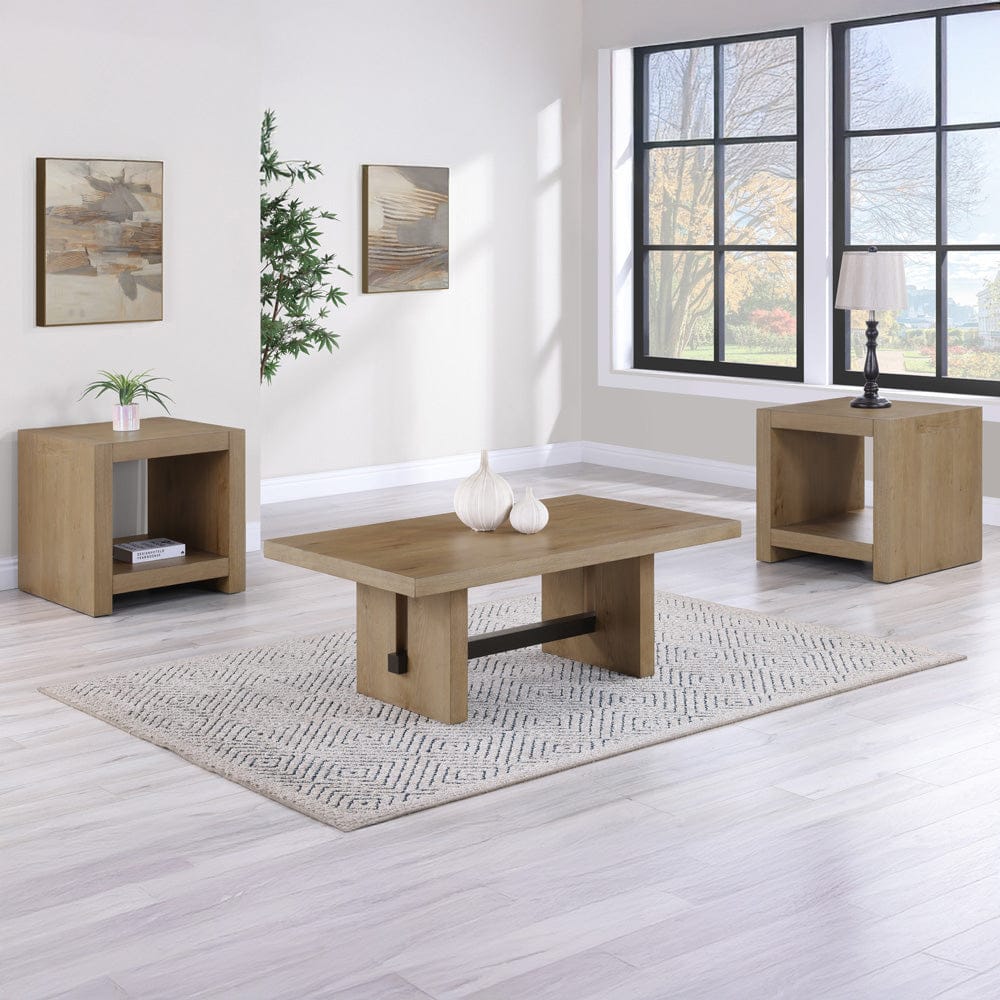 Steve Silver - Aubrey 3-Piece Table Set, Brown - AUB100N-2E-3PC view 1
