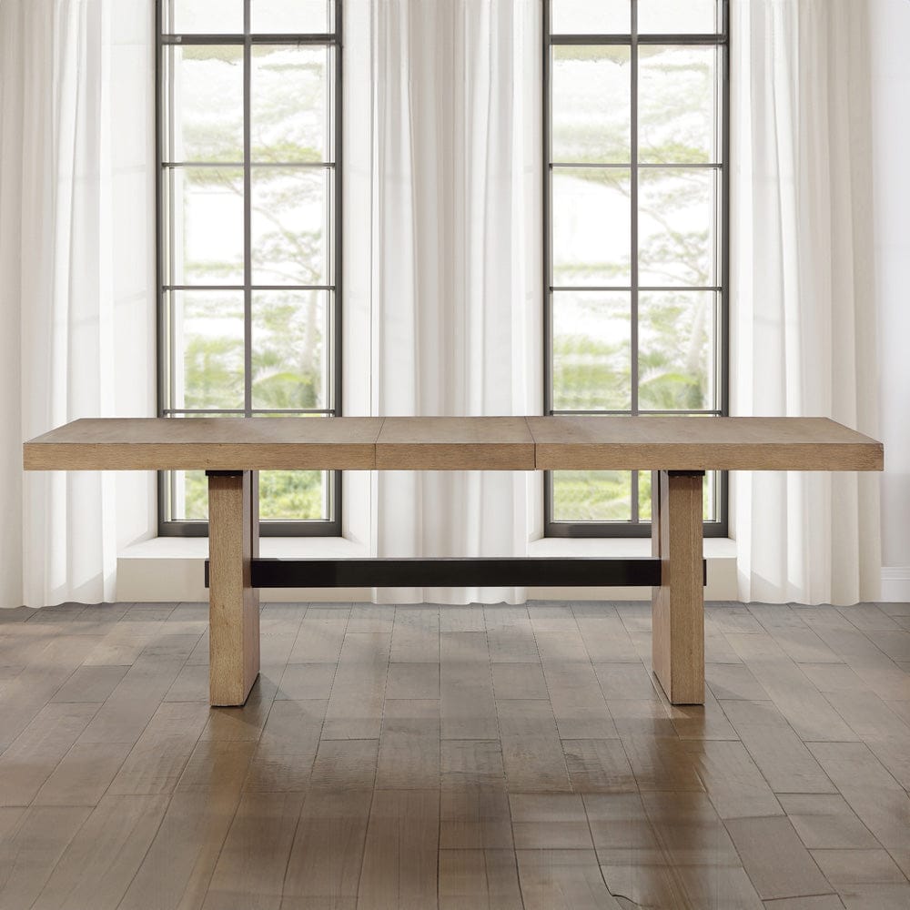 Steve Silver - Aubrey 5-Piece 78-96" Dining Table with 4 Upholstered Parsons Chairs, Brown - ABR500N-4US-D5PC view 8