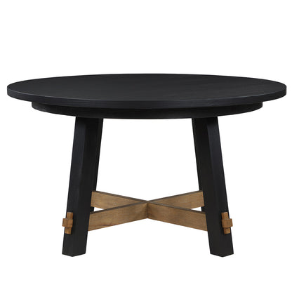 Steve Silver - Aubrey 54" Round Dining Table, Black - ABR5454KT view 3