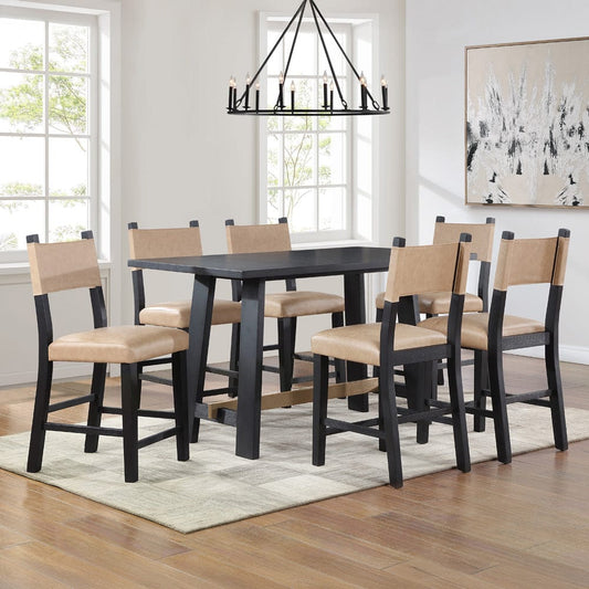 Steve Silver - Aubrey 7-Piece Black Counter Set - ABR400K-C7PC view 1