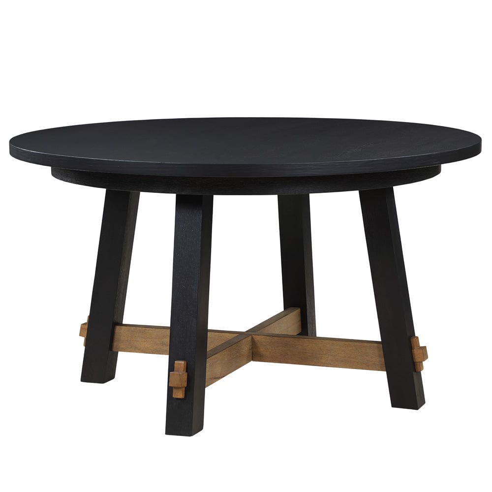 Steve Silver - Aubrey Black 5-Piece Round Dining Set - ABR5454K-D5PC view 4