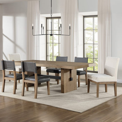 Steve Silver - Aubrey Brown 7-Piece Dining Set w/ Uph Chair - ABR500N-2US-D7PC view 1
