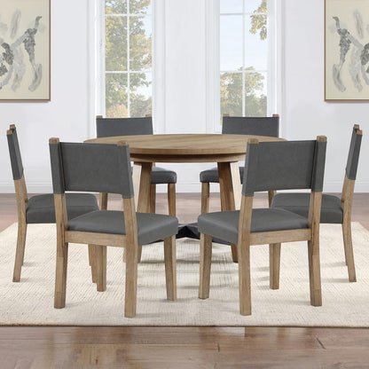 Steve Silver - Aubrey Brown 7-Piece Round Dining Set - ABR5454N-D7PC view 1