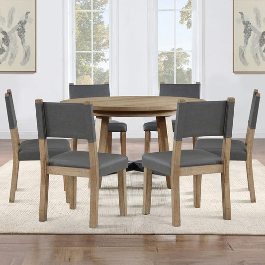 Steve Silver - Aubrey Brown 7-Piece Round Dining Set - ABR5454N-D7PC view 1