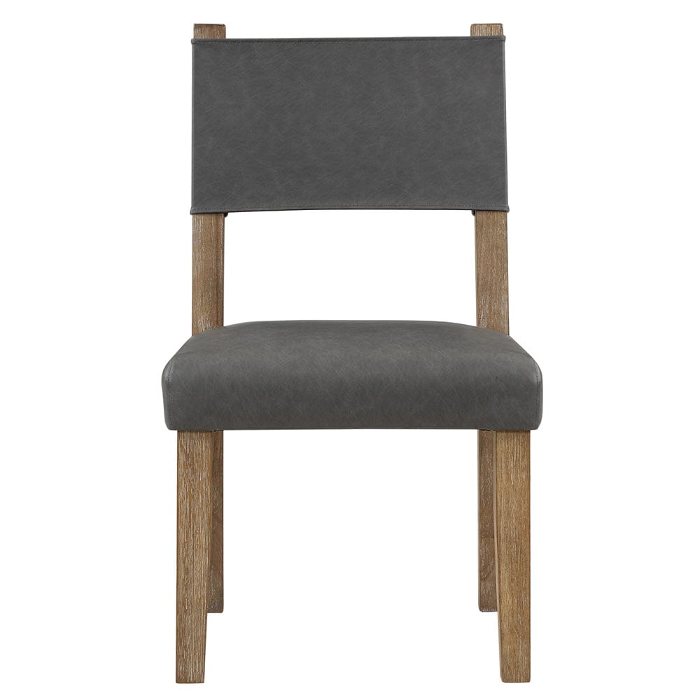 Steve Silver - Aubrey Side Chair, Waxed Driftwood finish with (Set of 2) - ABR500NS view 2