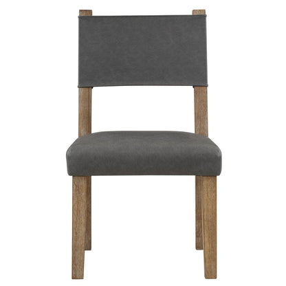 Steve Silver - Aubrey Side Chair, Waxed Driftwood finish with (Set of 2) - ABR500NS view 2