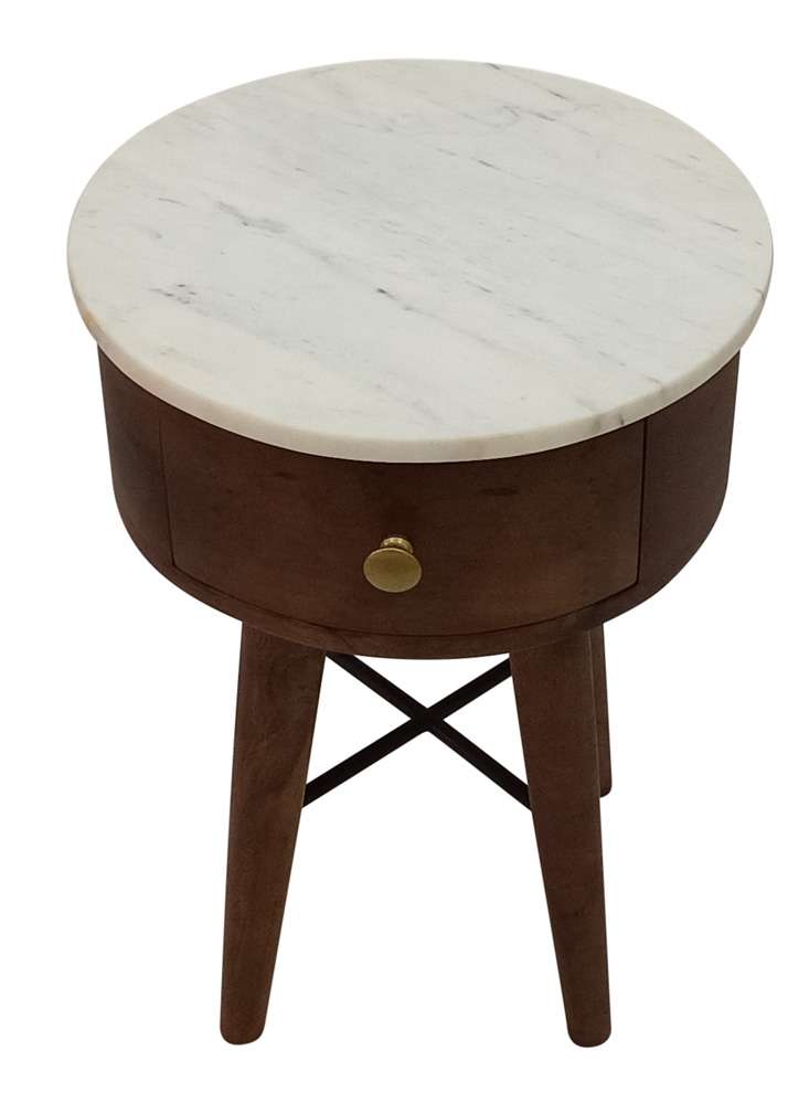 Steve Silver - Bangalore White Marble Top Accent Table - BG160WEC veiw 1