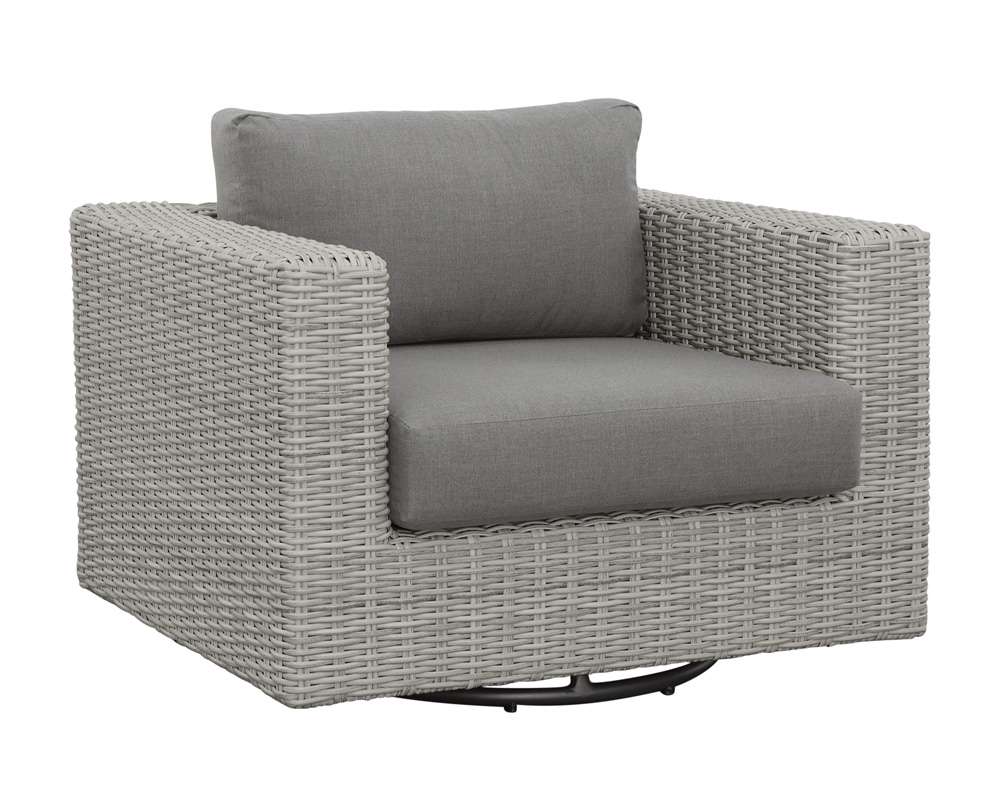 Steve Silver - Blakley Outdoor Swilvel Chair with Half Round Wicker - (Set of 2) - BLA600SWCH veiw 1