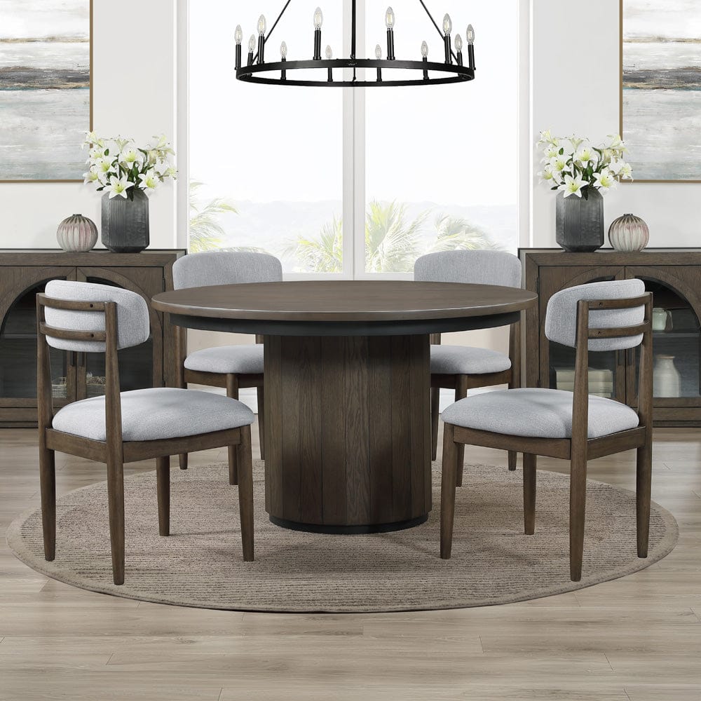 Steve Silver - Burlington 5-Piece 52" Round Dining Set - BUR520N-D5PC view 1