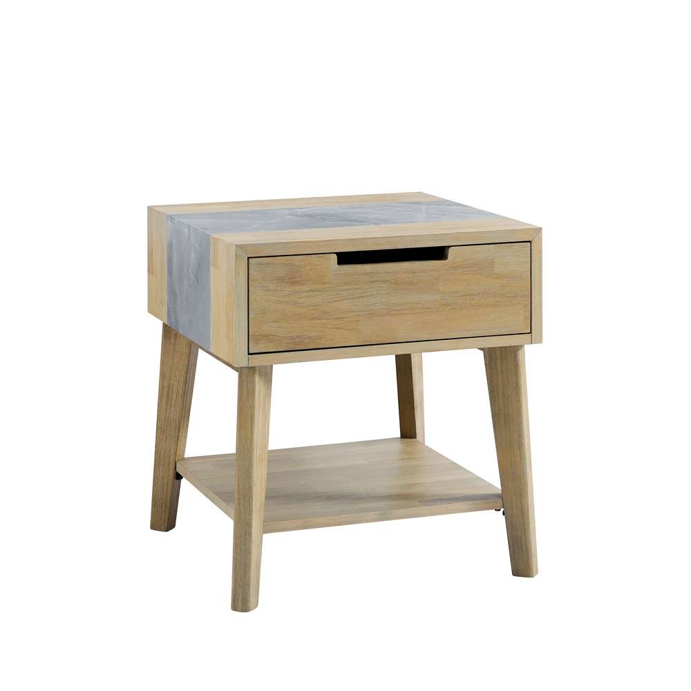 Steve Silver - Calgary Sintered Stone Inlay Side Table - CG100E veiw 1