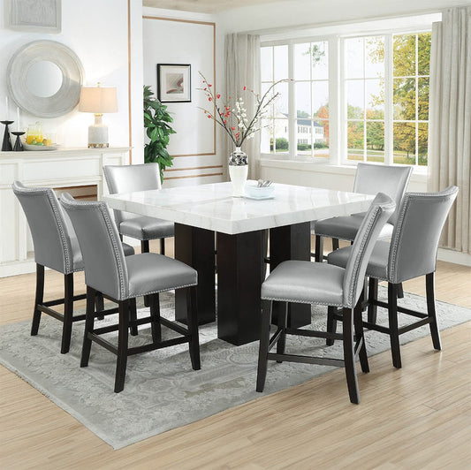 Steve Silver - Camila Square 7-Piece Counter Set Blue Chair - CM540-C7PC-S view 1