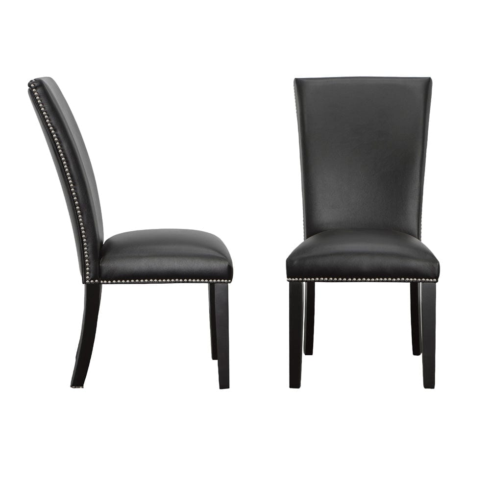 Steve Silver - Camila Vegan Leather Dining Chair, Black (Set of 2) - CM420SKN view 1