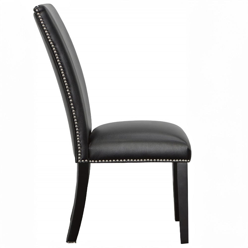 Steve Silver - Camila Vegan Leather Dining Chair, Black (Set of 2) - CM420SKN view 2